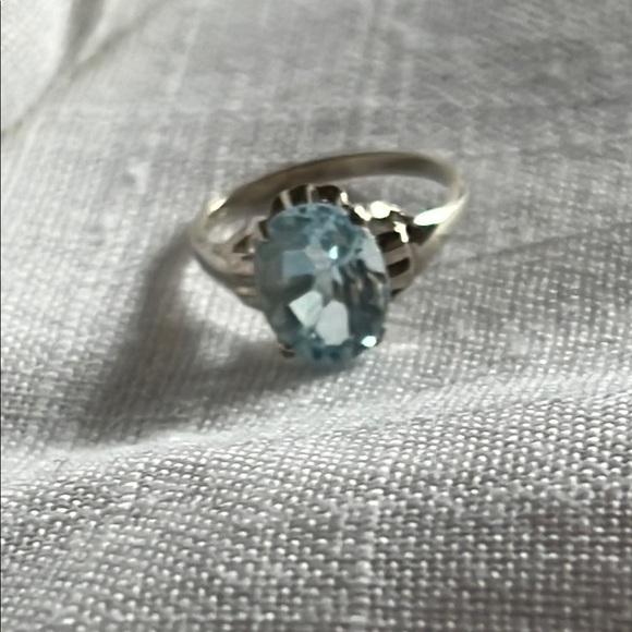 NWOT Blue Topaz and sterling Ring 5 - Picture 5 of 5